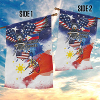Philippine-American Friendship Garden Flag USA Eagle and Philippines Flag with The Maps