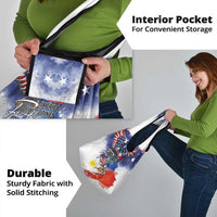 Philippine-American Friendship Grocery Bag USA Eagle and Philippines Flag with The Maps