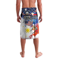 Philippine-American Friendship Lavalava USA Eagle and Philippines Flag with The Maps