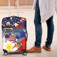 Philippine-American Friendship Luggage Cover USA Eagle and Philippines Flag with The Maps