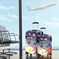 Philippine-American Friendship Luggage Cover USA Eagle and Philippines Flag with The Maps