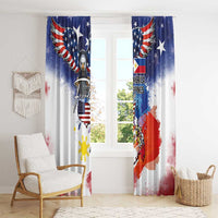 Philippine-American Friendship Window Curtain USA Eagle and Philippines Flag with The Maps