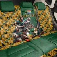South Africa Rugby Back Car Seat Cover The Springbok Mascot and Rugby Players Fight for Victory - Wonder Print Shop