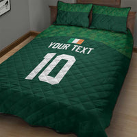 Custom Ireland Rugby Go Shamrocks Quilt Bed Set - Wonder Print Shop