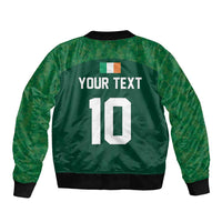 Custom Ireland Rugby Go Shamrocks Sleeve Zip Bomber Jacket - Wonder Print Shop