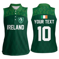 Custom Ireland Rugby Go Shamrocks Women Sleeveless Polo Shirt - Wonder Print Shop