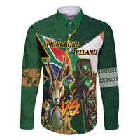 Personalized South Africa Versus Ireland Rugby Family Matching Tank Maxi Dress and Hawaiian Shirt The Springbok Mascot and Celtic Cross Together - Wonder Print Shop