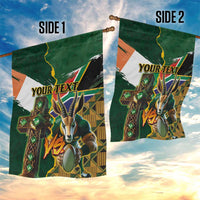 Personalized South Africa Versus Ireland Rugby Garden Flag The Springbok Mascot and Celtic Cross Together - Wonder Print Shop