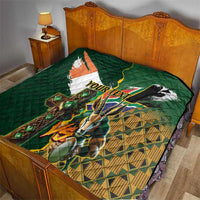 Personalized South Africa Versus Ireland Rugby Quilt The Springbok Mascot and Celtic Cross Together - Wonder Print Shop