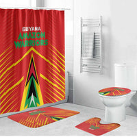 Guyana Cricket Amazon Warriors Bathroom Set Green Red Gold Glory - Wonder Print Shop