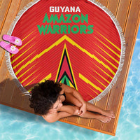Guyana Cricket Amazon Warriors Beach Blanket Green Red Gold Glory - Wonder Print Shop