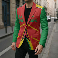 Custom Guyana Cricket Amazon Warriors Blazer Green Red Gold Glory - Wonder Print Shop