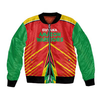 Custom Guyana Cricket Amazon Warriors Bomber Jacket Green Red Gold Glory - Wonder Print Shop