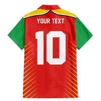 Custom Guyana Cricket Amazon Warriors Family Matching Mermaid Dress and Hawaiian Shirt Green Red Gold Glory - Wonder Print Shop