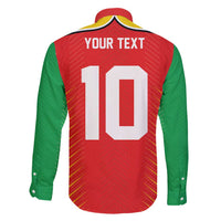 Custom Guyana Cricket Amazon Warriors Family Matching Short Sleeve Bodycon Dress and Hawaiian Shirt Green Red Gold Glory - Wonder Print Shop