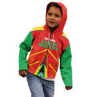 Custom Guyana Cricket Amazon Warriors Kid Hoodie Green Red Gold Glory - Wonder Print Shop