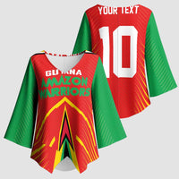 Custom Guyana Cricket Amazon Warriors Kimono Sleeve Blouse Green Red Gold Glory - Wonder Print Shop