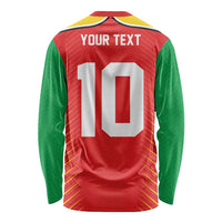 Custom Guyana Cricket Amazon Warriors Long Sleeve Shirt Green Red Gold Glory - Wonder Print Shop
