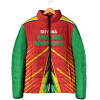 Custom Guyana Cricket Amazon Warriors Padded Jacket Green Red Gold Glory - Wonder Print Shop