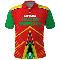 Custom Guyana Cricket Amazon Warriors Polo Shirt Green Red Gold Glory - Wonder Print Shop