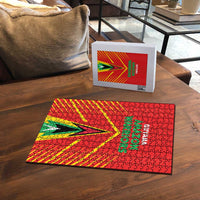 Guyana Cricket Amazon Warriors Puzzle Green Red Gold Glory - Wonder Print Shop