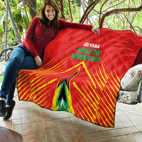 Guyana Cricket Amazon Warriors Quilt Green Red Gold Glory - Wonder Print Shop