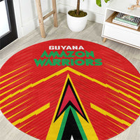 Guyana Cricket Amazon Warriors Round Carpet Green Red Gold Glory - Wonder Print Shop