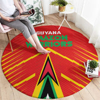 Guyana Cricket Amazon Warriors Round Carpet Green Red Gold Glory - Wonder Print Shop