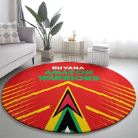 Guyana Cricket Amazon Warriors Round Carpet Green Red Gold Glory - Wonder Print Shop