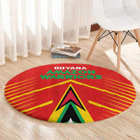 Guyana Cricket Amazon Warriors Round Carpet Green Red Gold Glory - Wonder Print Shop
