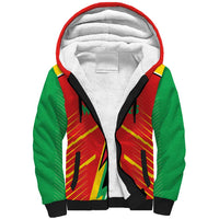 Custom Guyana Cricket Amazon Warriors Sherpa Hoodie Green Red Gold Glory - Wonder Print Shop