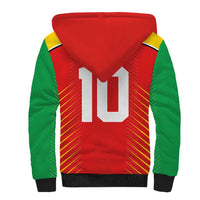 Custom Guyana Cricket Amazon Warriors Sherpa Hoodie Green Red Gold Glory - Wonder Print Shop