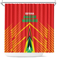 Guyana Cricket Amazon Warriors Shower Curtain Green Red Gold Glory - Wonder Print Shop