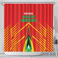 Guyana Cricket Amazon Warriors Shower Curtain Green Red Gold Glory - Wonder Print Shop