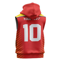 Custom Guyana Cricket Amazon Warriors Sleeveless Zip Hoodie Green Red Gold Glory - Wonder Print Shop