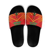 Guyana Cricket Amazon Warriors Slide Sandals Green Red Gold Glory - Wonder Print Shop