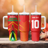 Custom Guyana Cricket Amazon Warriors Tumbler With Handle Green Red Gold Glory - Wonder Print Shop