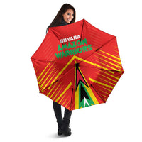 Guyana Cricket Amazon Warriors Umbrella Green Red Gold Glory - Wonder Print Shop