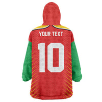 Custom Guyana Cricket Amazon Warriors Wearable Blanket Hoodie Green Red Gold Glory - Wonder Print Shop