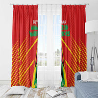 Guyana Cricket Amazon Warriors Window Curtain Green Red Gold Glory - Wonder Print Shop