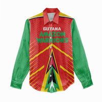 Custom Guyana Cricket Amazon Warriors Women Casual Shirt Green Red Gold Glory - Wonder Print Shop