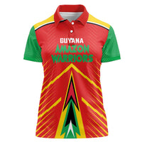 Custom Guyana Cricket Amazon Warriors Women Polo Shirt Green Red Gold Glory - Wonder Print Shop