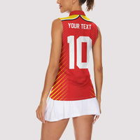 Custom Guyana Cricket Amazon Warriors Women Sleeveless Polo Shirt Green Red Gold Glory - Wonder Print Shop