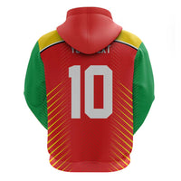 Custom Guyana Cricket Amazon Warriors Zip Hoodie Green Red Gold Glory - Wonder Print Shop