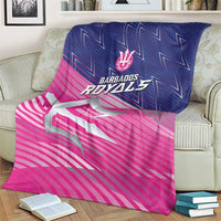 Barbados Cricket Royals Blanket Sporty Style with Trident Symbol - Wonder Print Shop