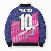 Custom Barbados Cricket Royals Bomber Puffer Jacket Sporty Style with Trident Symbol - Wonder Print Shop