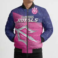 Custom Barbados Cricket Royals Bomber Puffer Jacket Sporty Style with Trident Symbol - Wonder Print Shop