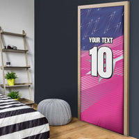 Barbados Cricket Royals Door Cover Sporty Style with Trident Symbol - Wonder Print Shop