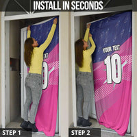 Barbados Cricket Royals Door Cover Sporty Style with Trident Symbol - Wonder Print Shop