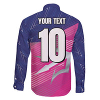 Custom Barbados Cricket Royals Family Matching Long Sleeve Bodycon Dress and Hawaiian Shirt Sporty Style with Trident Symbol - Wonder Print Shop